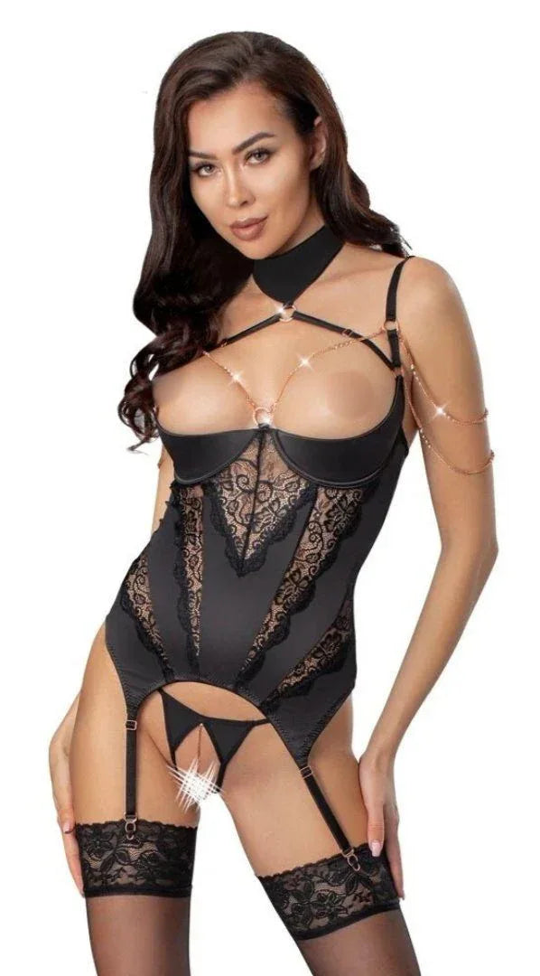 Abierta Fina - Satin Bodysuit | Abierta Fina - SIN&LACE | SIN&LACE
