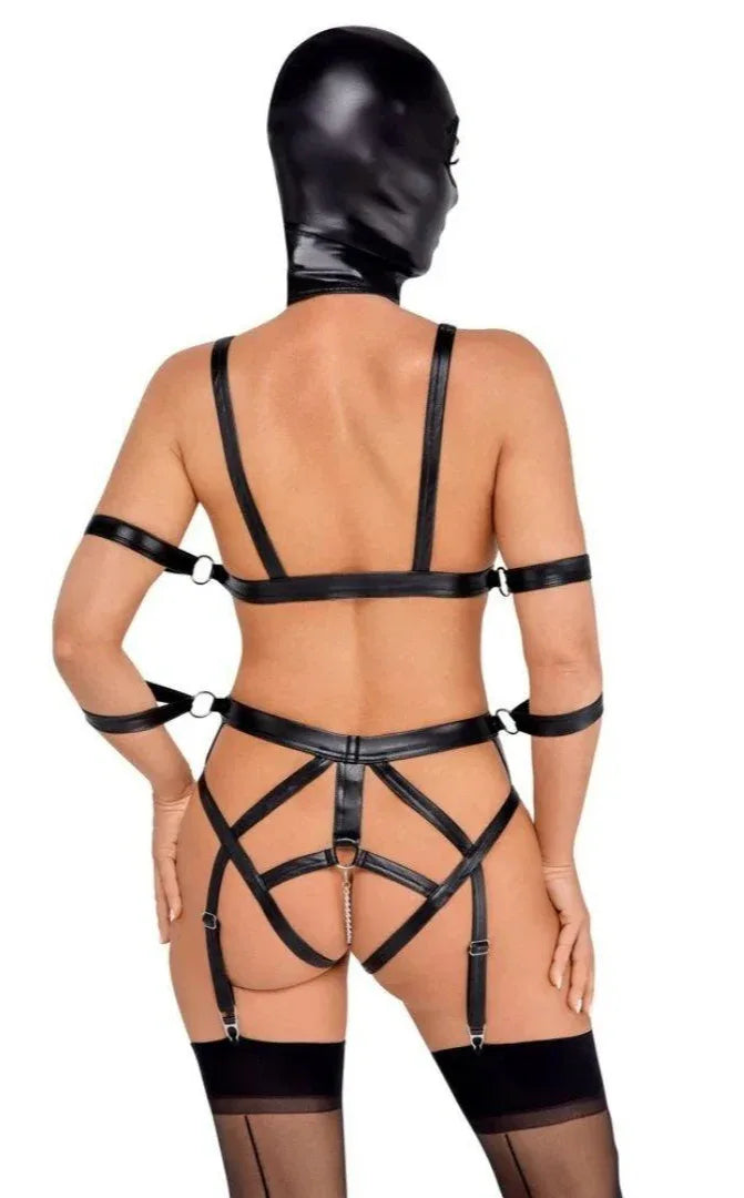 Bad Kitty - Arm Cuffs and Head Mask Strap Set | Bad Kitty - SIN&LACE | SIN&LACE