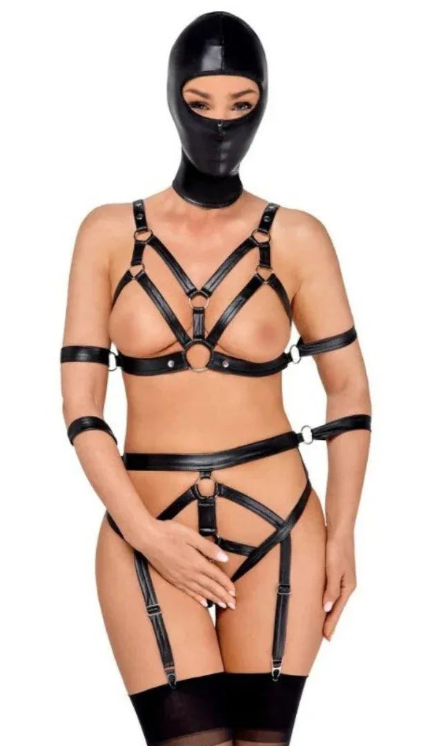 Bad Kitty - Arm Cuffs and Head Mask Strap Set | Bad Kitty - SIN&LACE | SIN&LACE