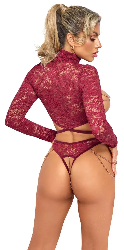 Abierta Fina - Red Lace Sexy Set | Abierta Fina - SIN&LACE | SIN&LACE