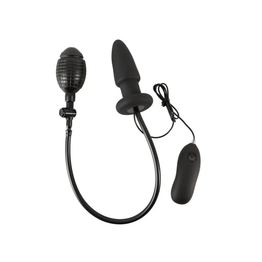 Opblaasbare en Vibrerende Buttplug - Zwart | 5.0 - SIN&LACE | SIN&LACE