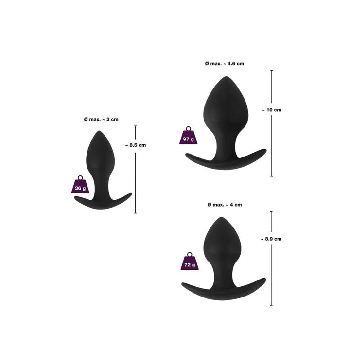 3-Delige Anaal Trainer Set - Zwart | 5.0 - SIN&LACE | SIN&LACE