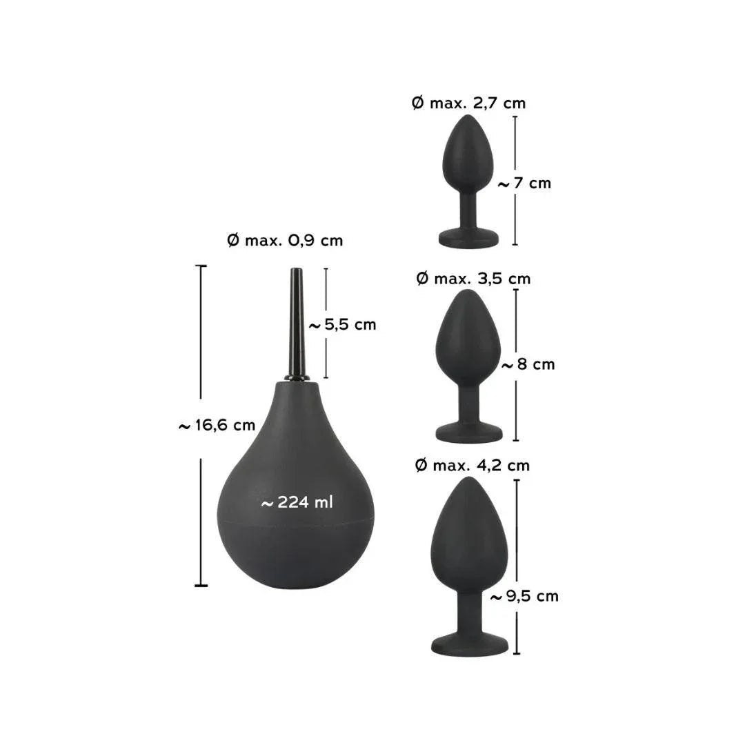 Anaal Kit met Anaaldouche - Zwart | 5.0 - SIN&LACE | SIN&LACE
