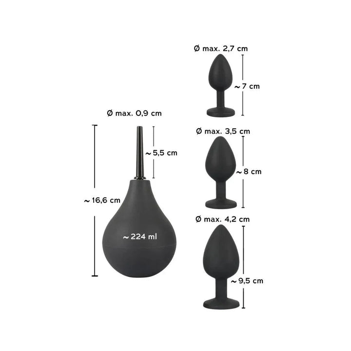 Anaal Kit met Anaaldouche - Zwart | 5.0 - SIN&LACE | SIN&LACE