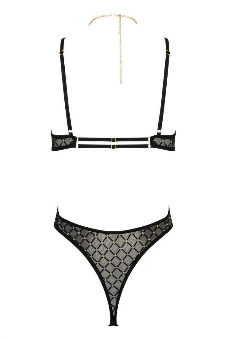 Zwart gouden bodysuit