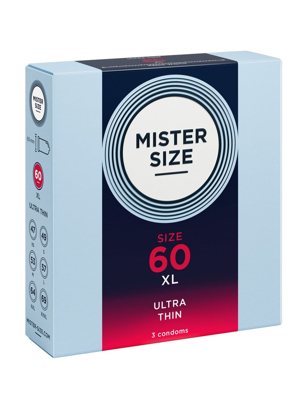 MISTER SIZE 60mm Condooms 3pcs
