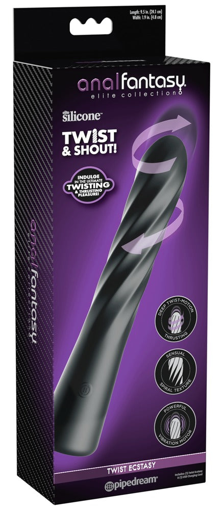 Anal Fantasy Elite AFE Twist Ecstacy zwart verpakking
