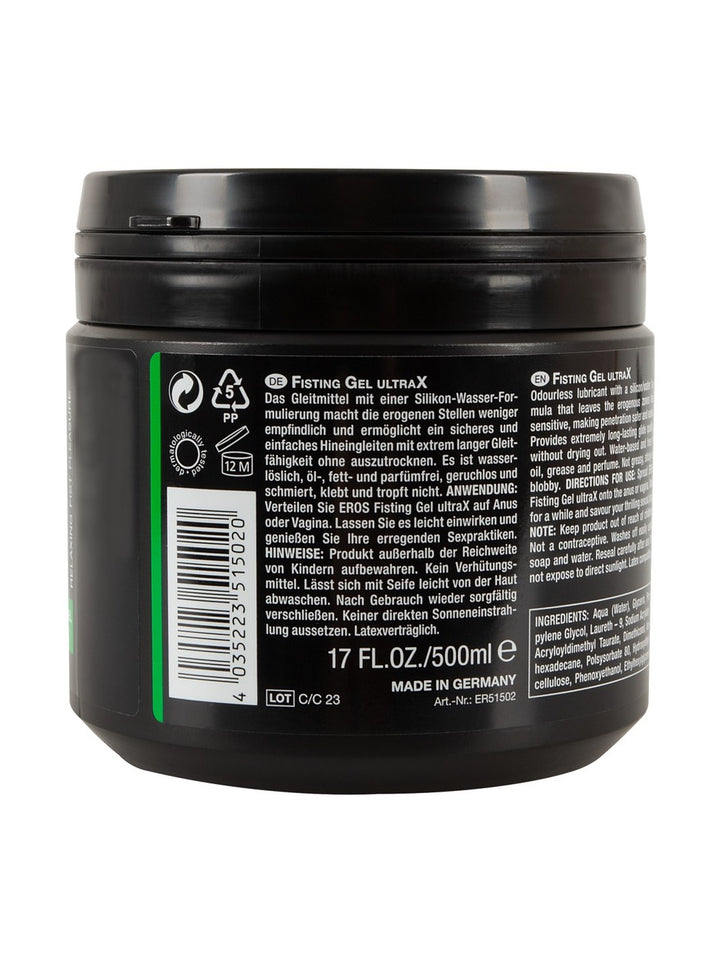 Eros Fisting Gel UltraX – Hybride Glijgel 500 ml