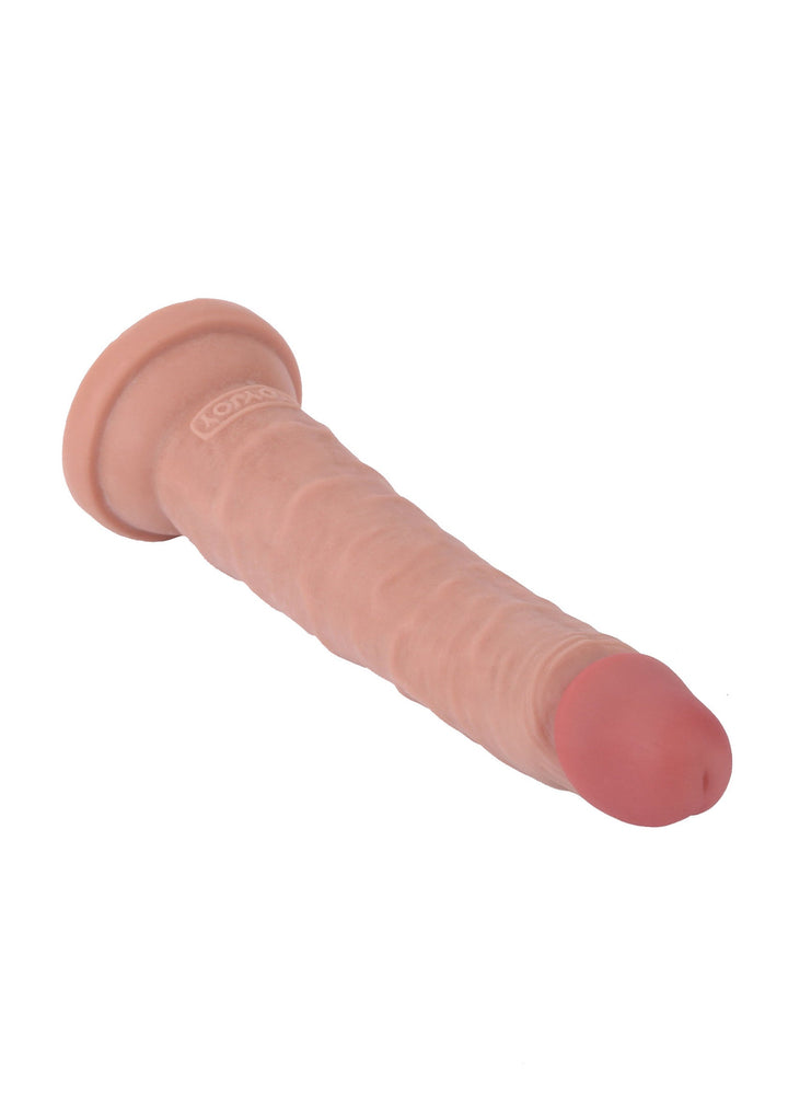 Deluxe Dual Density Dong TPE 17.5 cm - Huidskleur - afbeelding 7