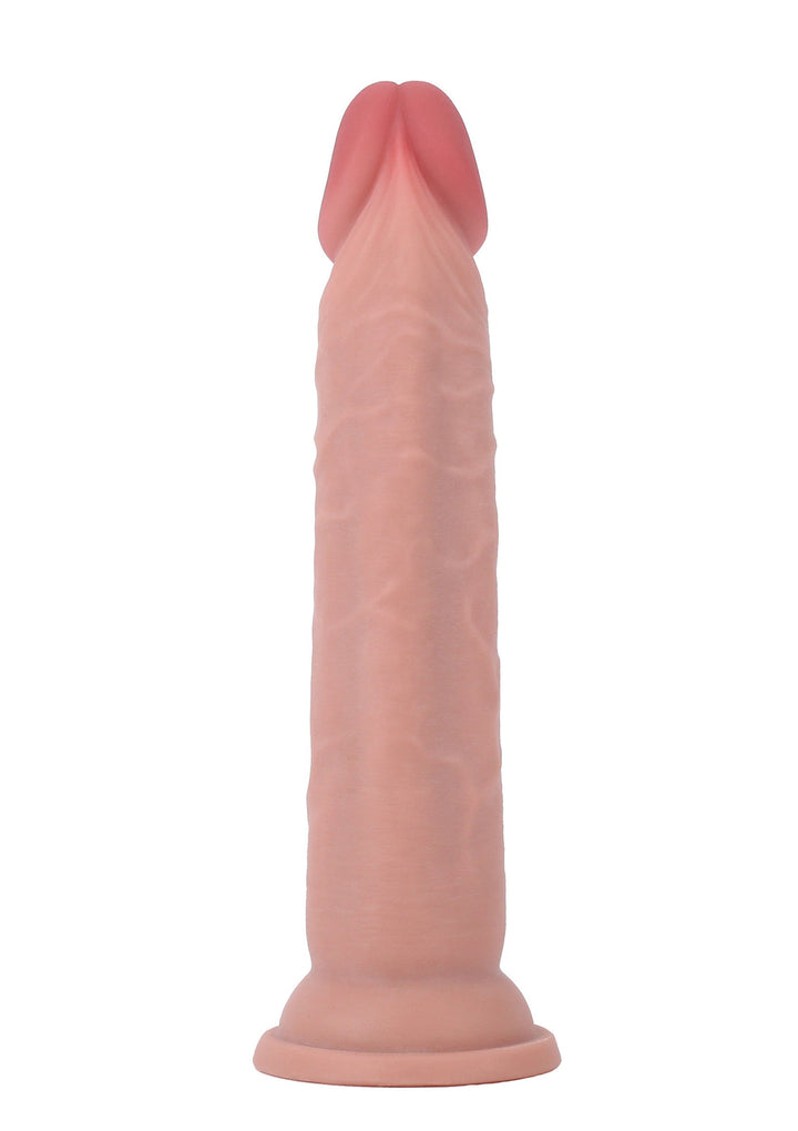 Deluxe Dual Density Dong TPE 21 cm - Huidskleur - afbeelding 6