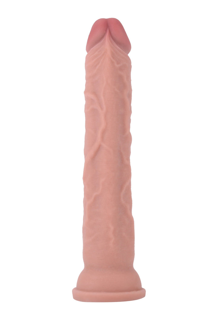Deluxe Dual Density Dong TPE 30 cm - Huidskleur - afbeelding 6