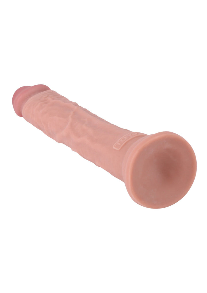 Deluxe Dual Density Dong TPE 30 cm - Huidskleur - afbeelding 2