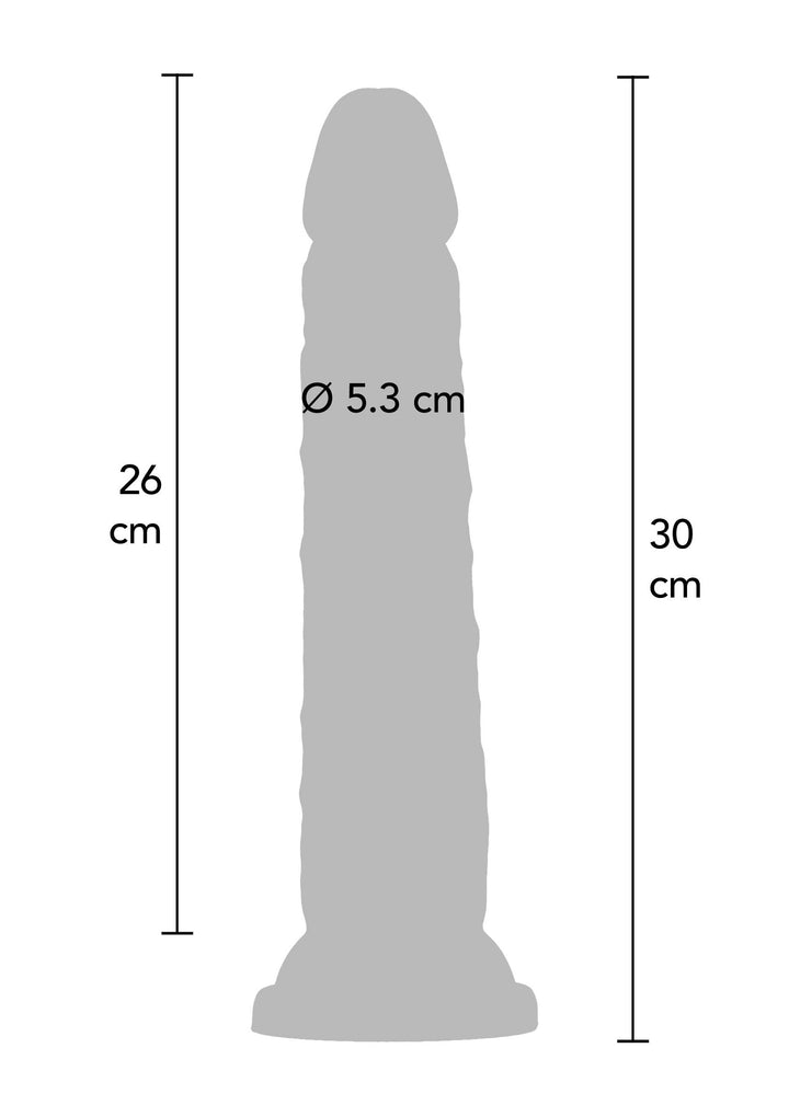 Deluxe Dual Density Dong TPE 30 cm - Huidskleur - afbeelding 4