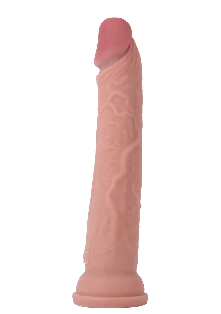 Deluxe Dual Density Dong TPE 33 cm - Huidskleur - afbeelding 5