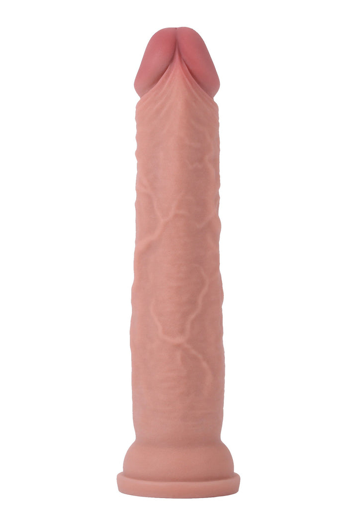 Deluxe Dual Density Dong TPE 33 cm - Huidskleur - afbeelding 6
