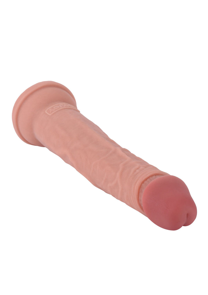 Deluxe Dual Density Dong TPE 33 cm - Huidskleur - afbeelding 7