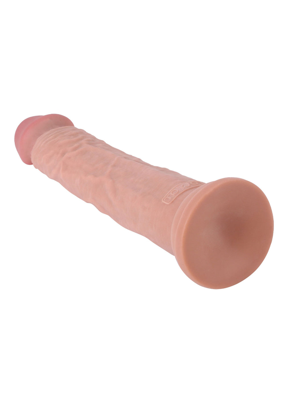 Deluxe Dual Density Dong TPE 26 cm - Huidskleur - afbeelding 2