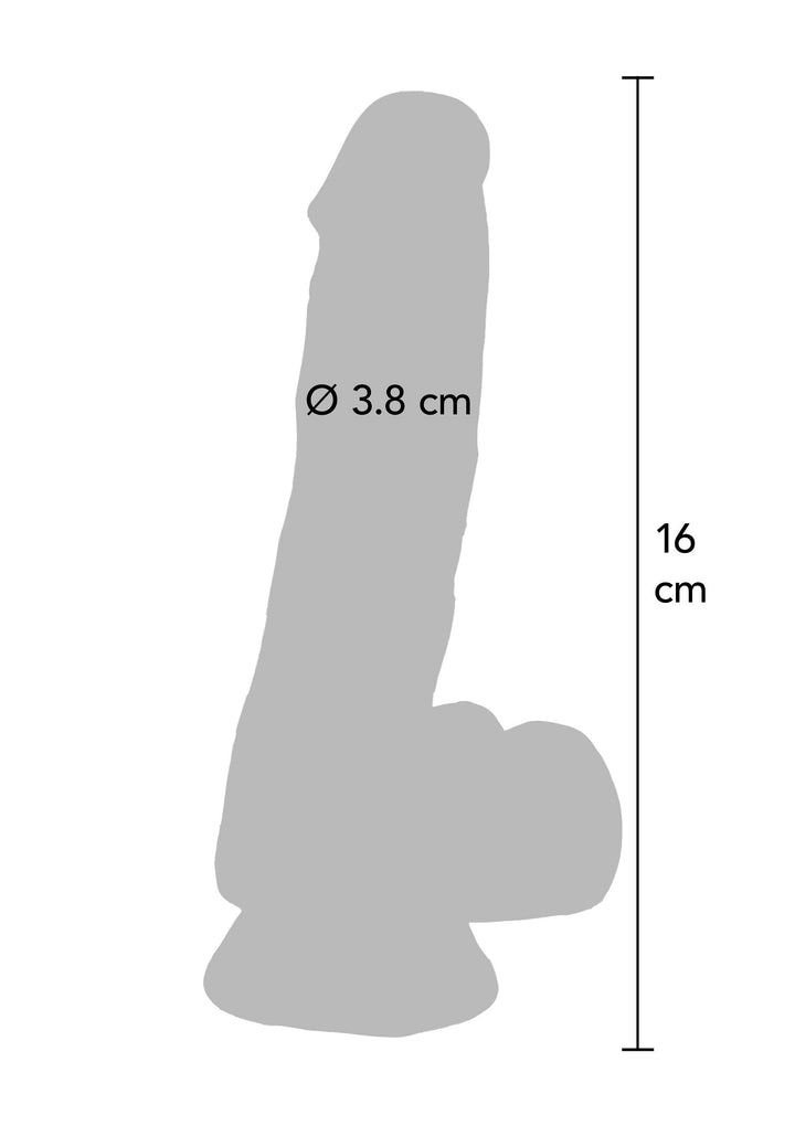 Clear Dildo TPE 16 cm - Transparant - afbeelding 4
