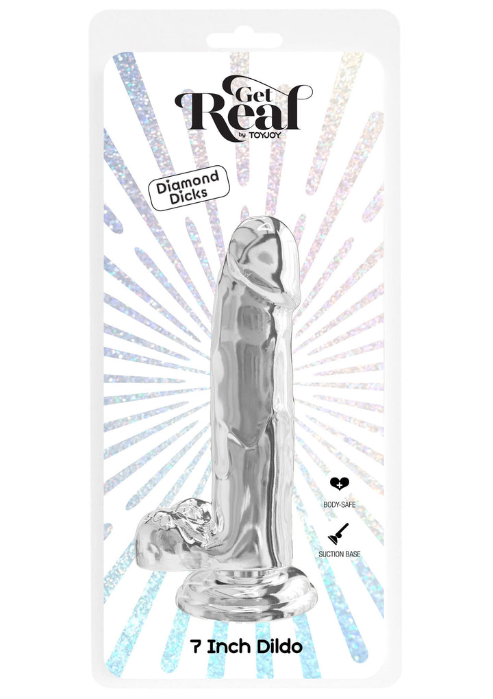 Clear Dildo TPE 18 cm - Transparant - afbeelding 3