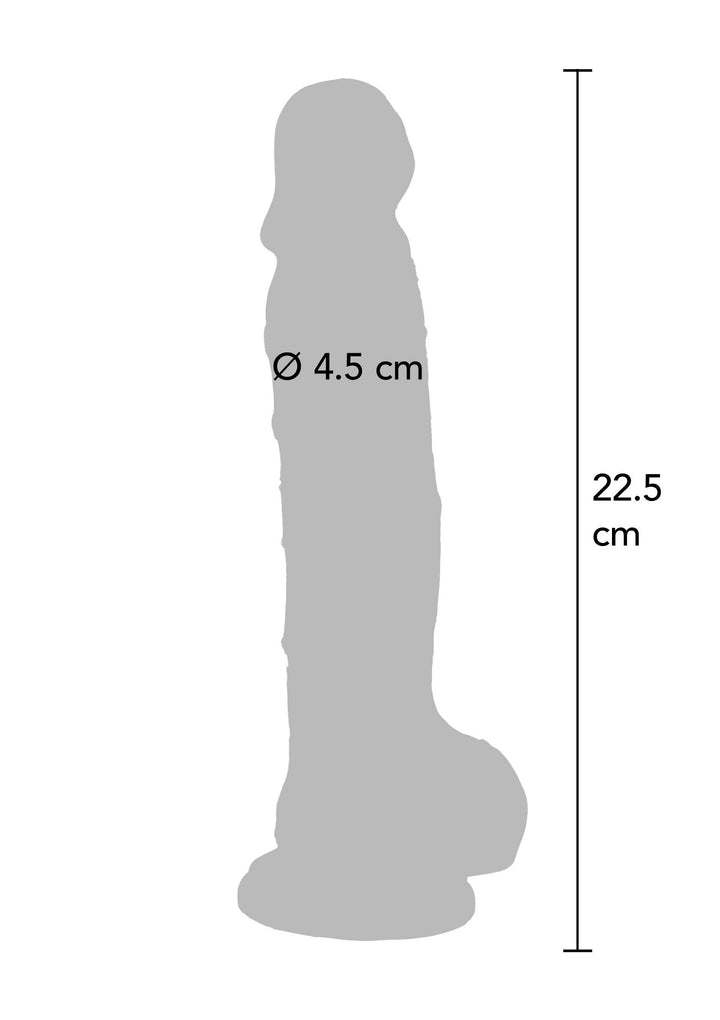 Clear Dildo TPE 22.5 cm - Transparant - afbeelding 4