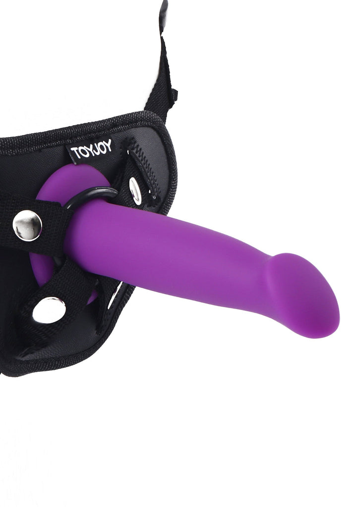 Harness Dong Goodhead Silicone 16 cm - Paars - afbeelding 5