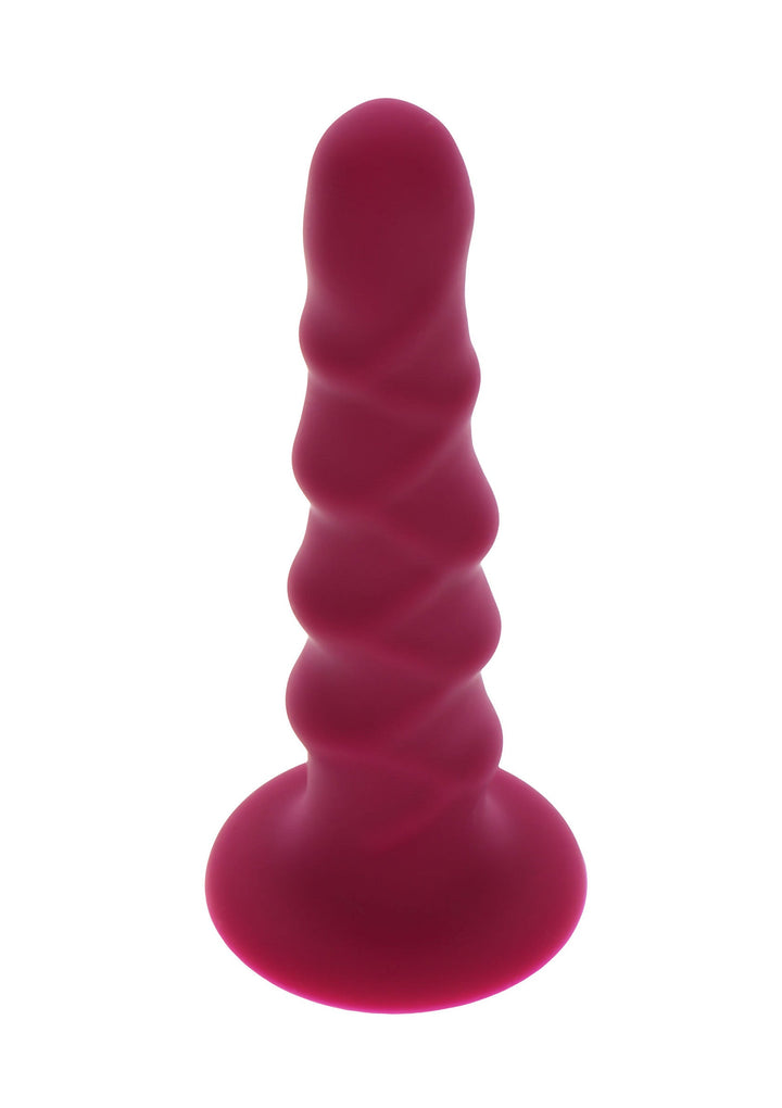 Harness Dong Ribbed Silicone 16 cm - Rood - afbeelding 5