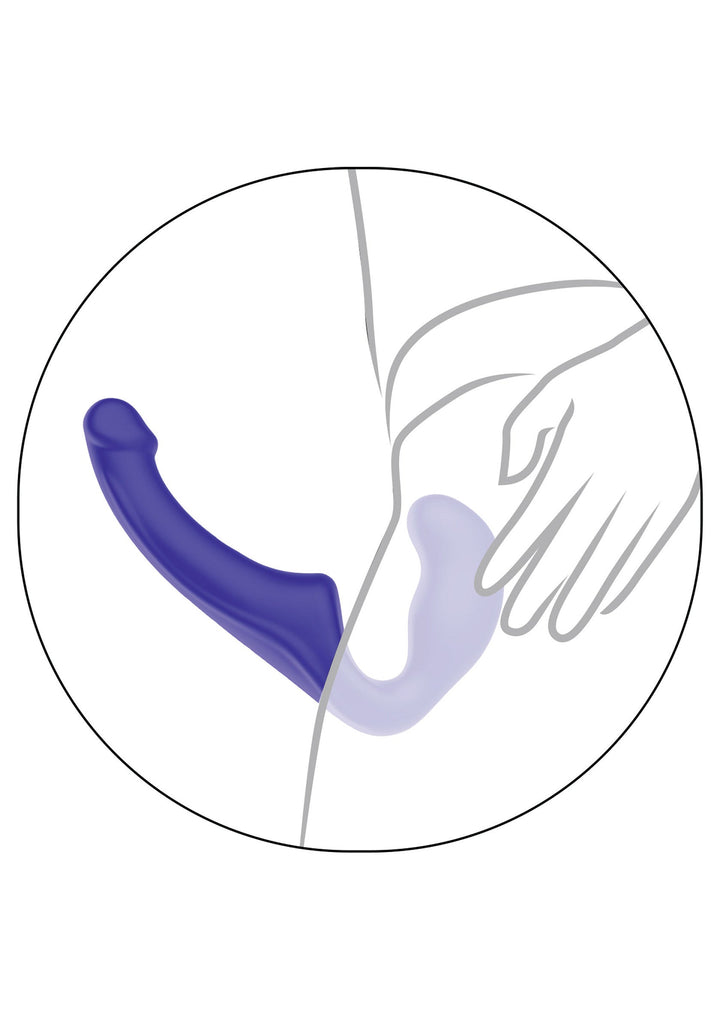 Strapless Strap-on Silicone 23 cm - Paars - afbeelding 2