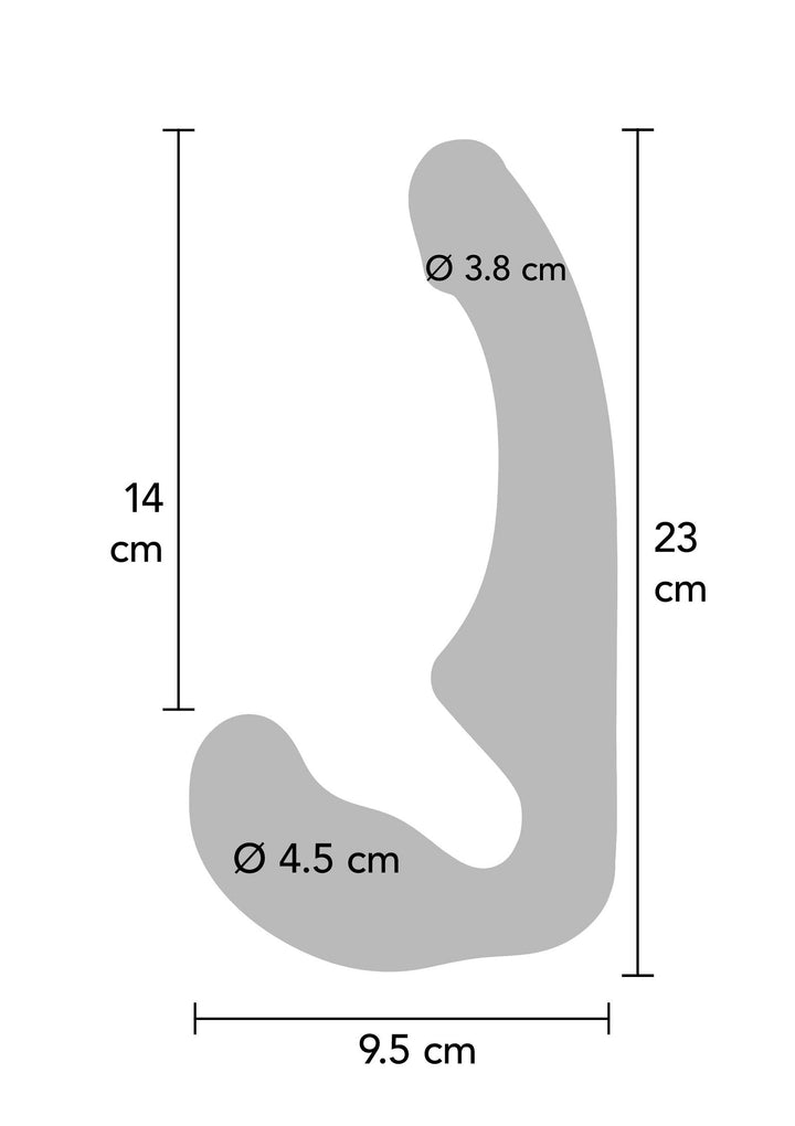 Strapless Strap-on Silicone 23 cm - Paars - afbeelding 4