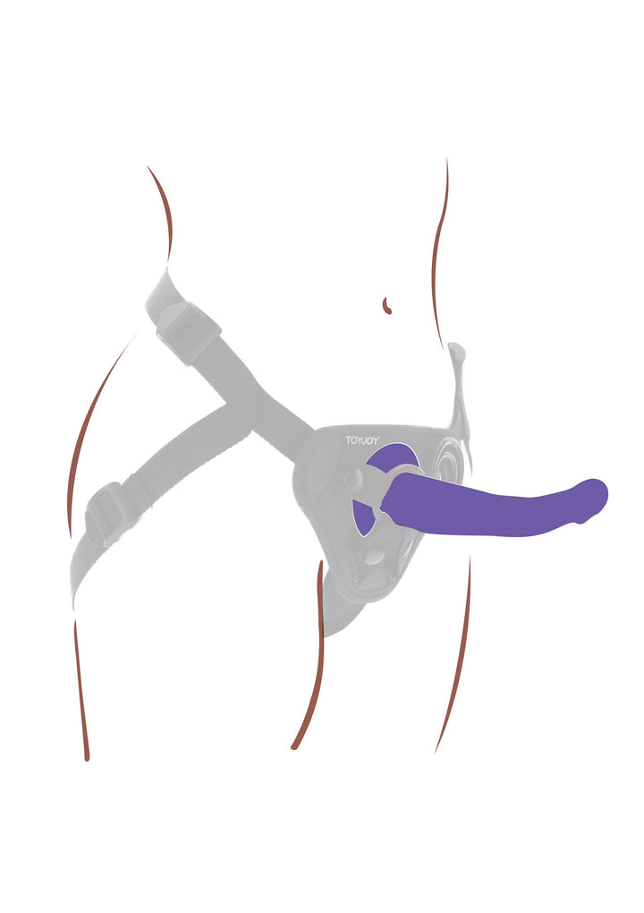 Harness Dong Silicone M - Paars - afbeelding 2