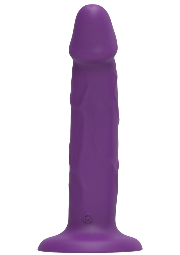 Harness Dong Vibrating Silicone 19.5 cm - Paars - afbeelding 5