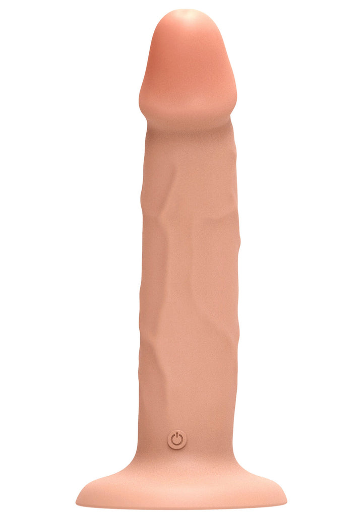 Harness Dong Vibrating Silicone 19.5 cm - Huidskleur - afbeelding 12
