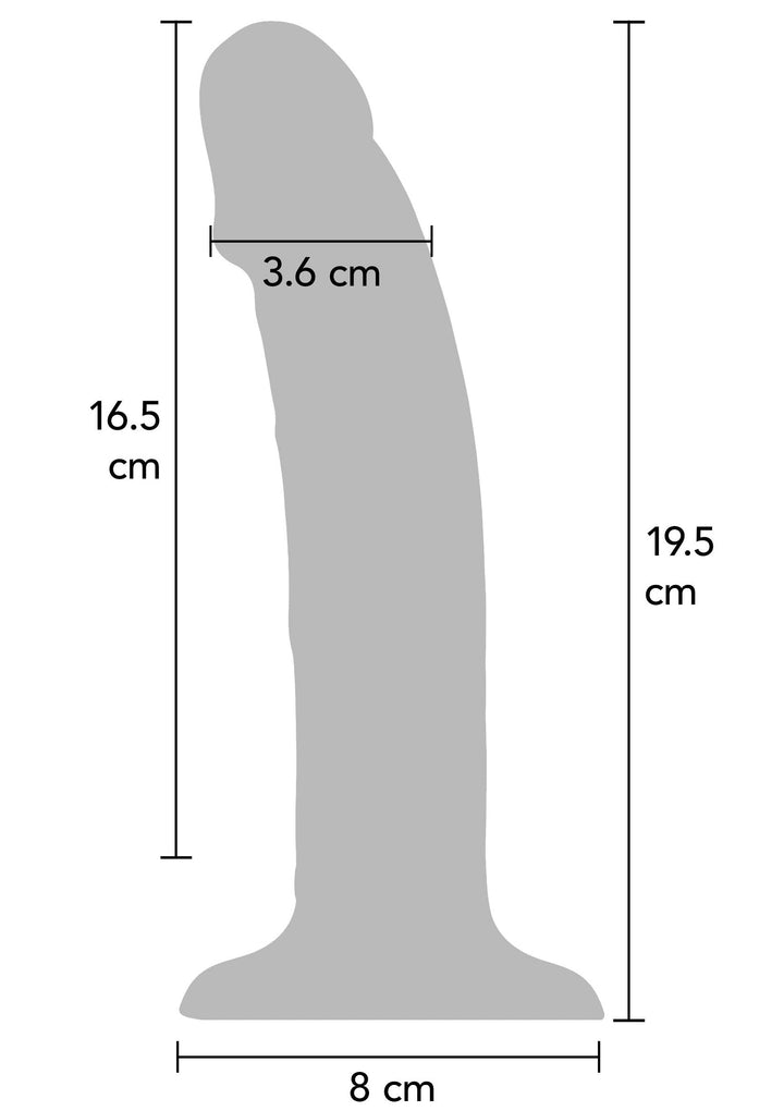 Harness Dong Vibrating Silicone 19.5 cm - Huidskleur - afbeelding 14