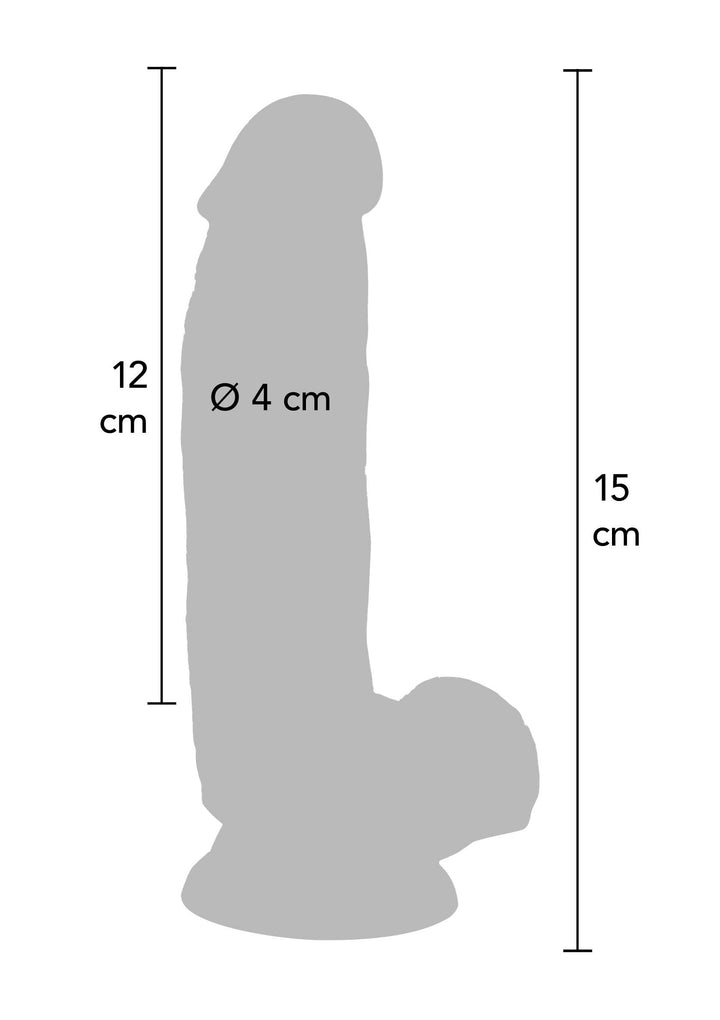 Dildo PVC 15 cm - Zwart - afbeelding 3