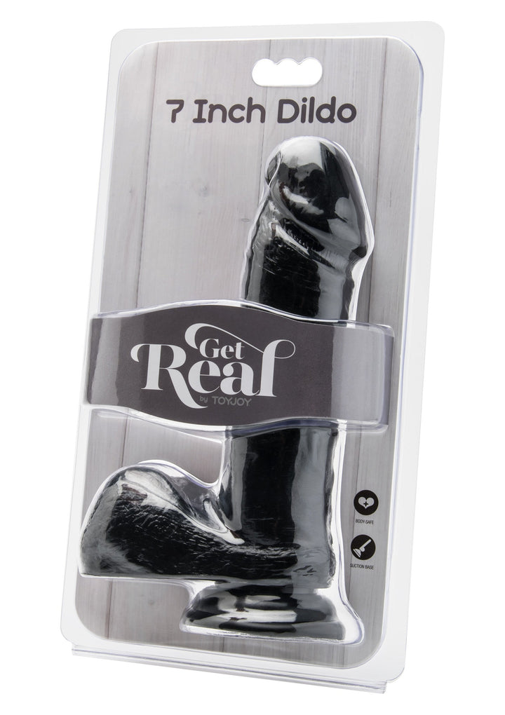 Dildo PVC 18 cm - Zwart - afbeelding 2