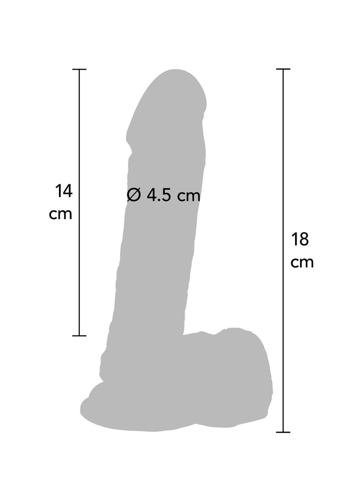 Dildo PVC 18 cm - Huidskleur - afbeelding 5