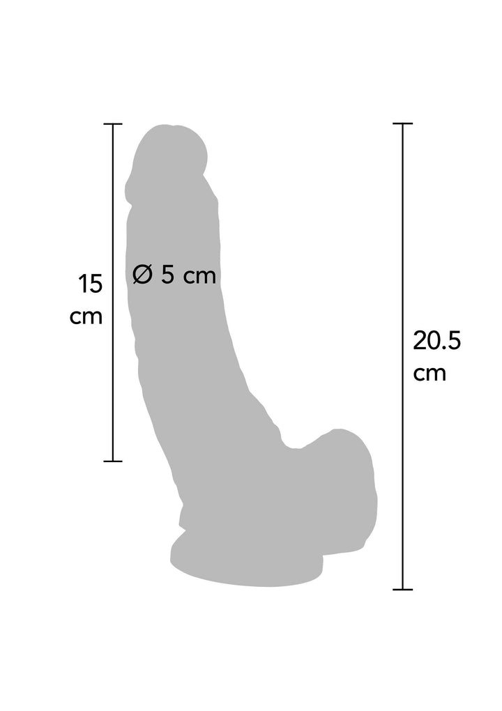 Dildo PVC 20.5 cm - Zwart - afbeelding 3