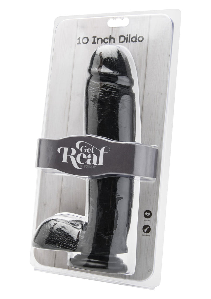 Dildo PVC 25.5 cm - Zwart - afbeelding 2