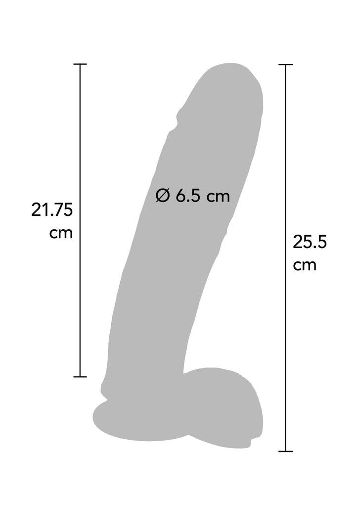 Dildo PVC 25.5 cm - Zwart - afbeelding 3