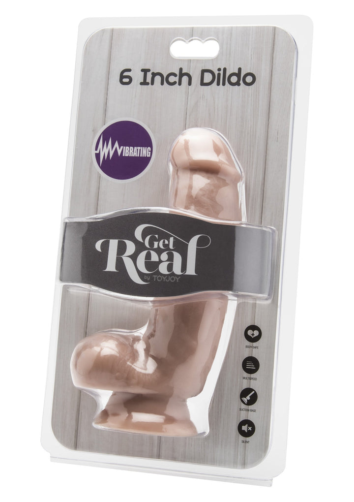 Vibrating Dildo PVC 15 cm - Huidskleur - afbeelding 3