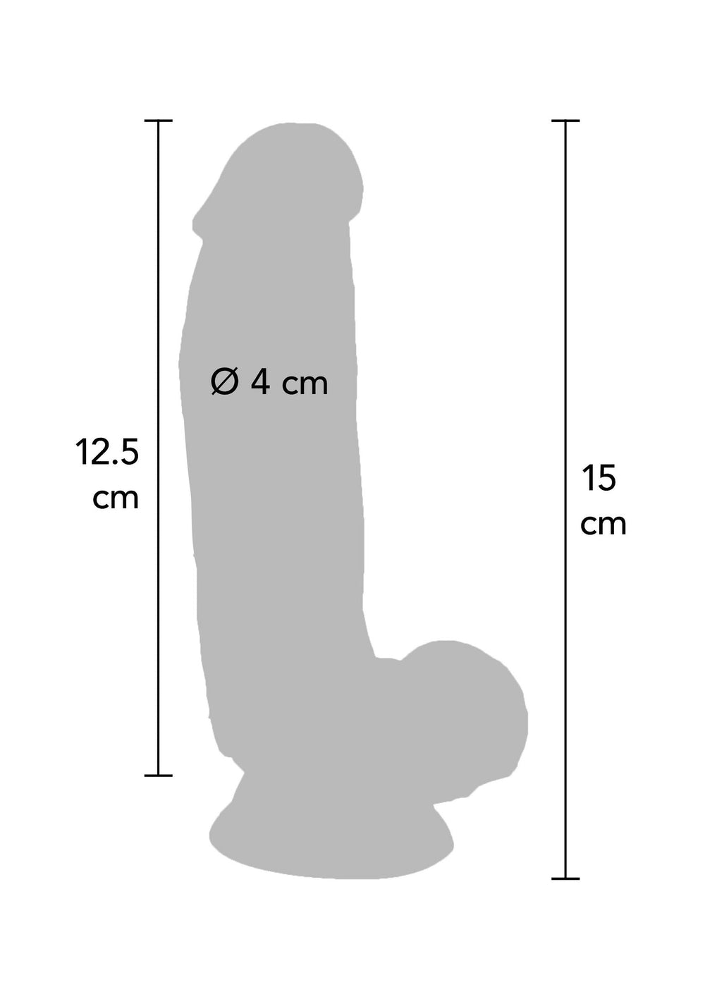 Vibrating Dildo PVC 15 cm - Huidskleur - afbeelding 2