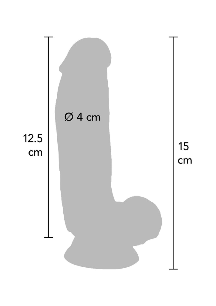 Vibrating Dildo PVC 15 cm - Huidskleur - afbeelding 2