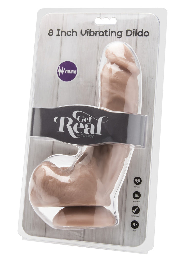 Vibrating Dildo PVC 20.5 cm - Huidskleur - afbeelding 3