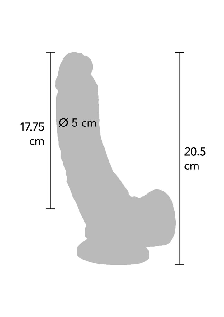 Vibrating Dildo PVC 20.5 cm - Huidskleur - afbeelding 2