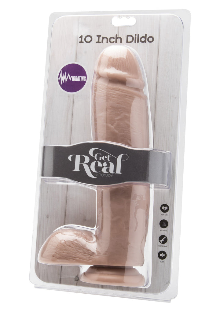 Vibrating Dildo PVC 25.5 cm - Huidskleur - afbeelding 3