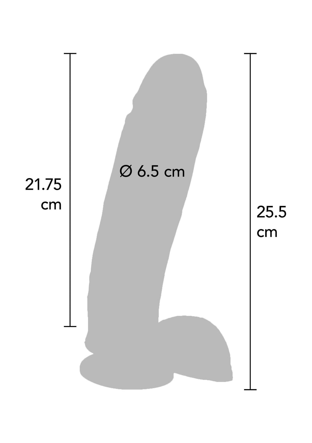 Vibrating Dildo PVC 25.5 cm - Huidskleur - afbeelding 2