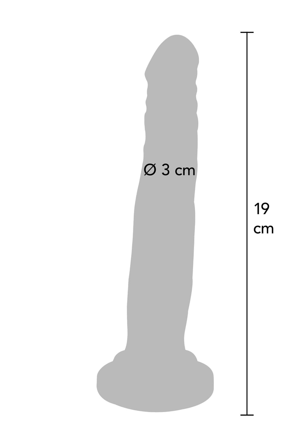 Dual Density Dong TPE 19 cm - Huidskleur - afbeelding 2