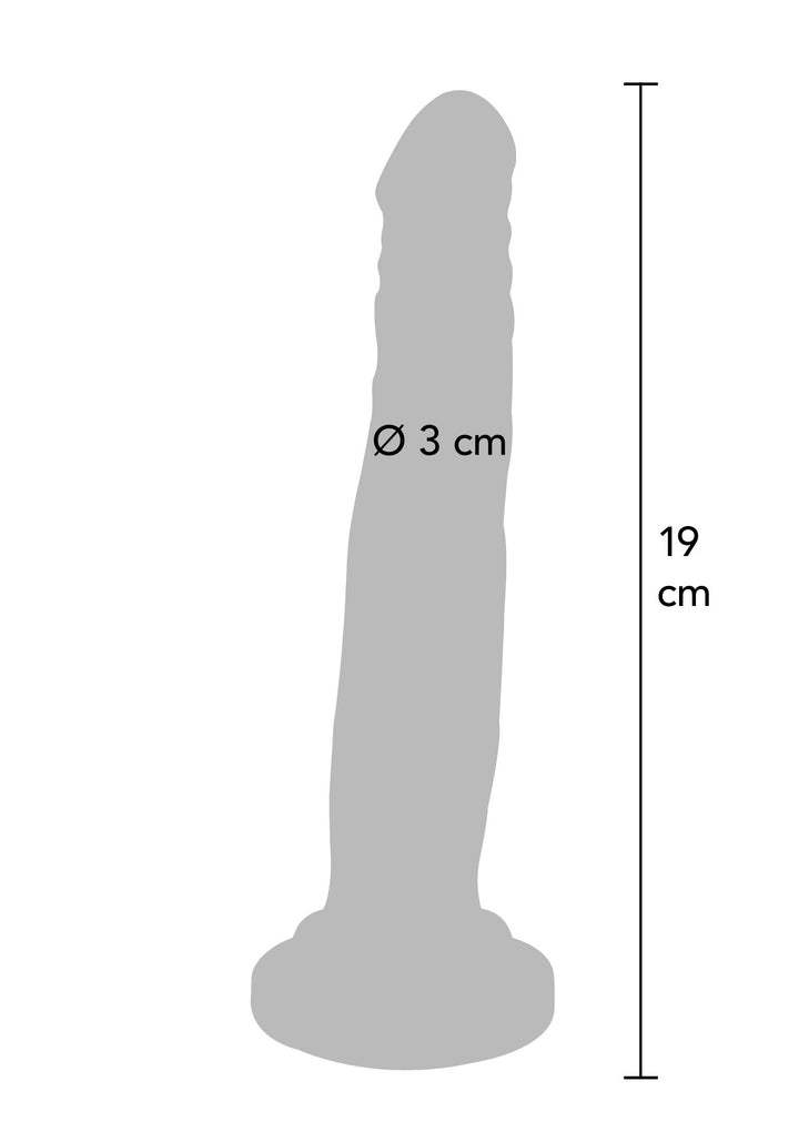 Dual Density Dong TPE 19 cm - Huidskleur - afbeelding 2