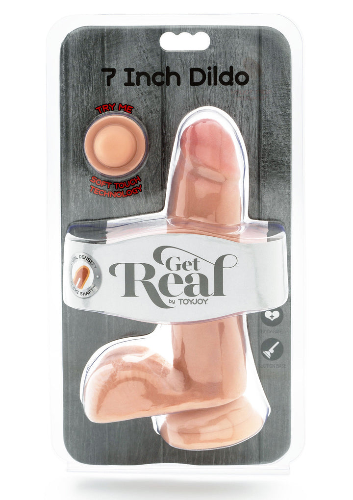 Dual Density Dildo TPE 18 cm - Huidskleur - afbeelding 3