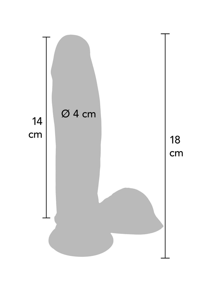 Dual Density Dildo TPE 18 cm - Huidskleur - afbeelding 2