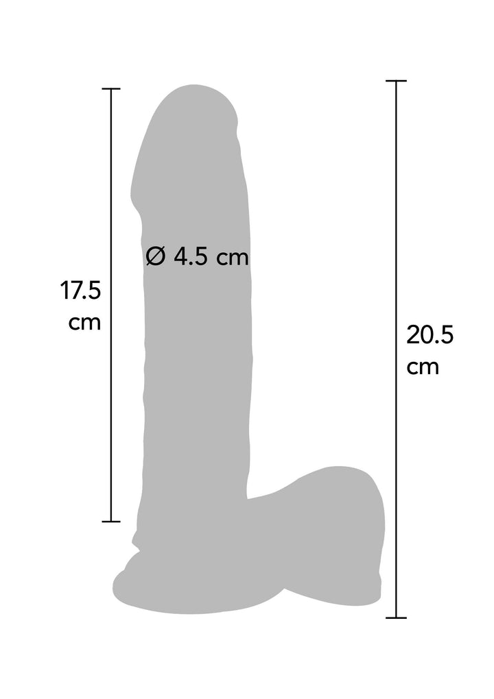 Dual Density Dildo TPE 20 cm - Huidskleur - afbeelding 2